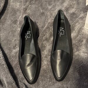 AGL Seraphina Elegant Black Leather Loafers 37 7